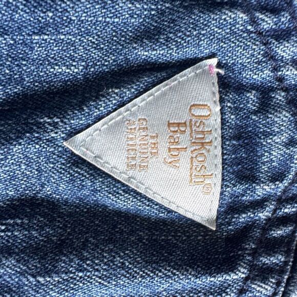 Vintage Oshkosh Baby Denim Embroidered Jumper Dress - Picture 6 of 7